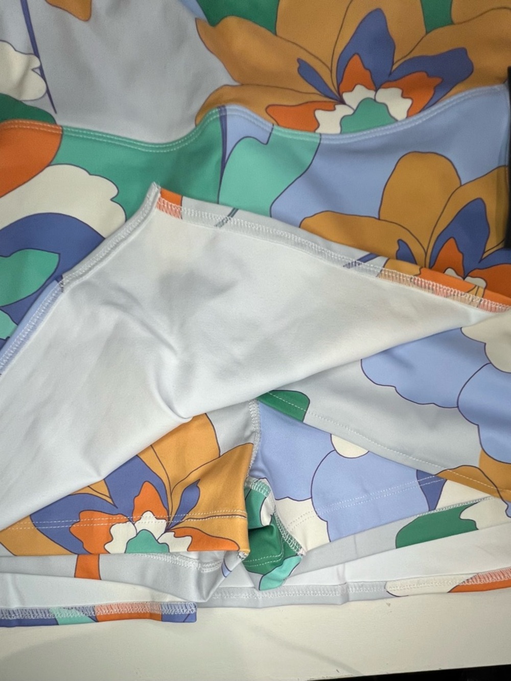 Savvi Floral Print Tennis Pickleball Skort Size Medium- Blue, Teal & Orange - Picture 6 of 8